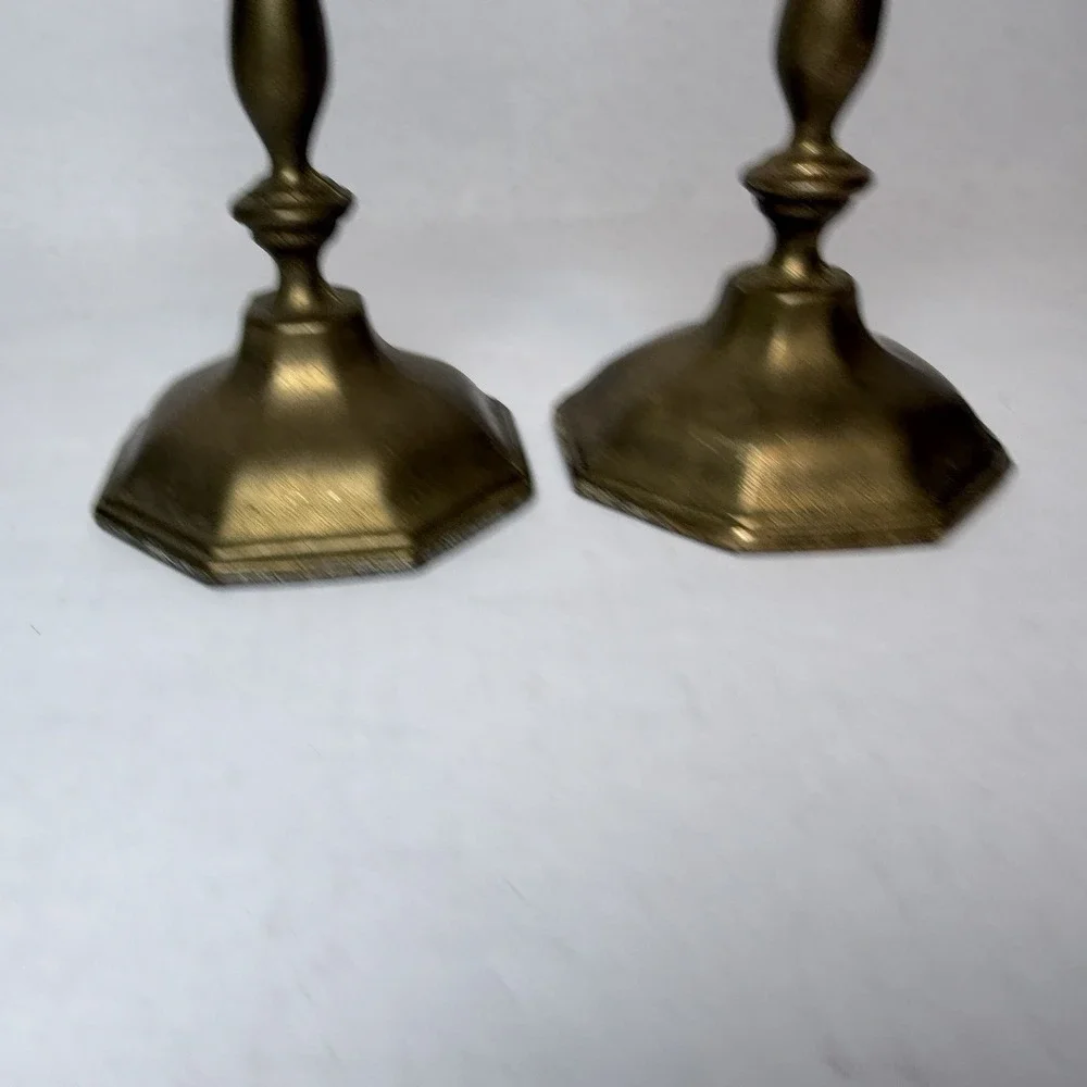 Vintage Brass Candlestick Holders 6.25